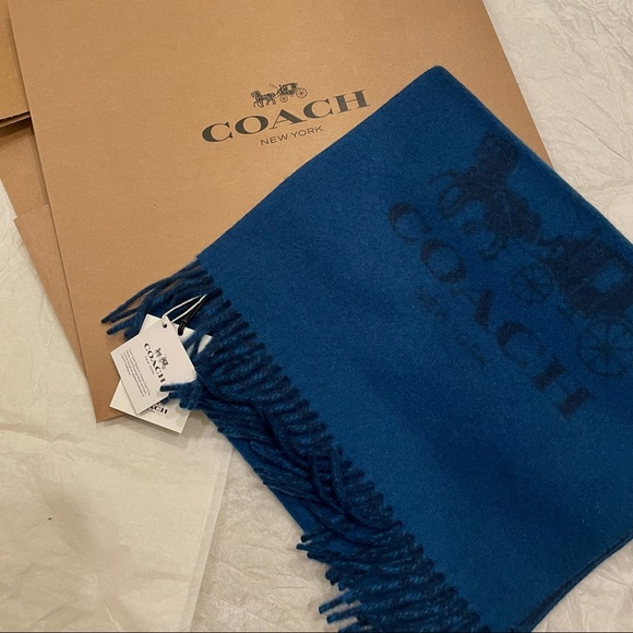 Coach Signature Cashmere Scarf - Picture 6 of 6